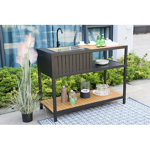 Aluminum Poly Wood Outdoor Kitchen With Sink